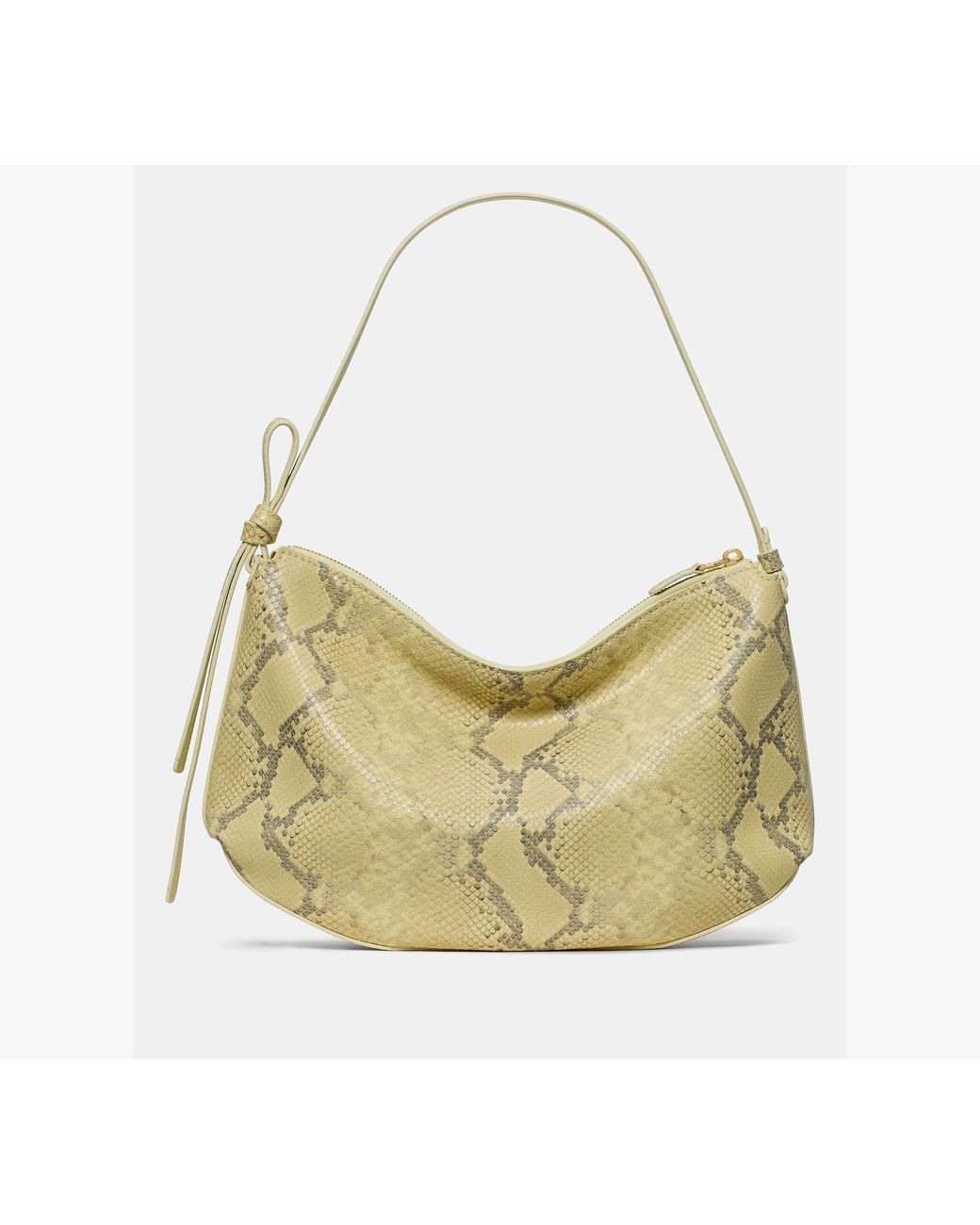 Kate Spade Gray Loop Snake Embossed Large Shoulder Bag