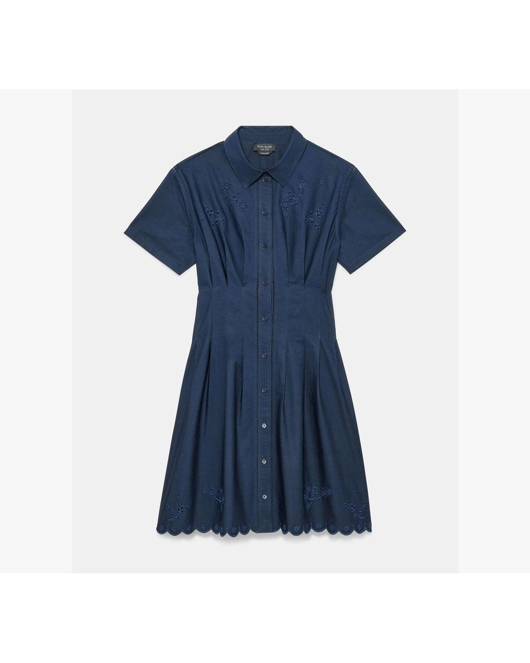 Kate Spade Blue Kate Spade Broderie Anglaise Mini Shirtdress