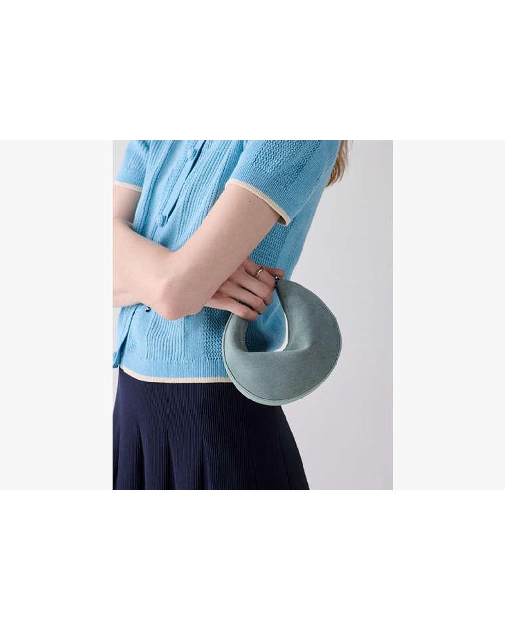 Kate Spade Blue Kate Spade Duo Suede Mini Shoulder Bag
