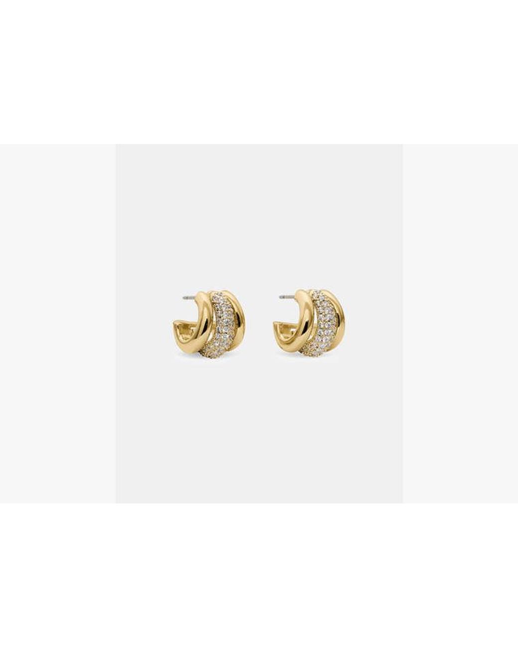 Kate Spade White Kate Spade Tiny Twinkles Pave Trio Huggies Earring
