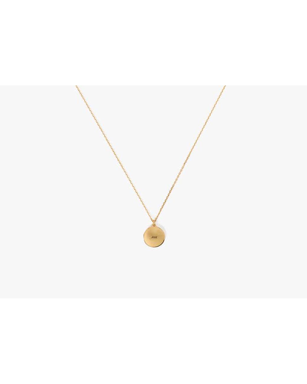 Kate Spade Metallic The Color Spark Collection Green Joy Medallion Necklace