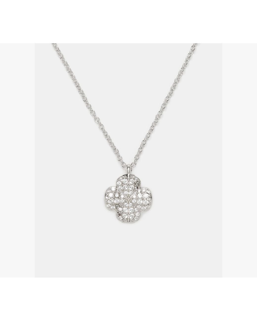 Kate Spade White Flower Pave Mini Pendant