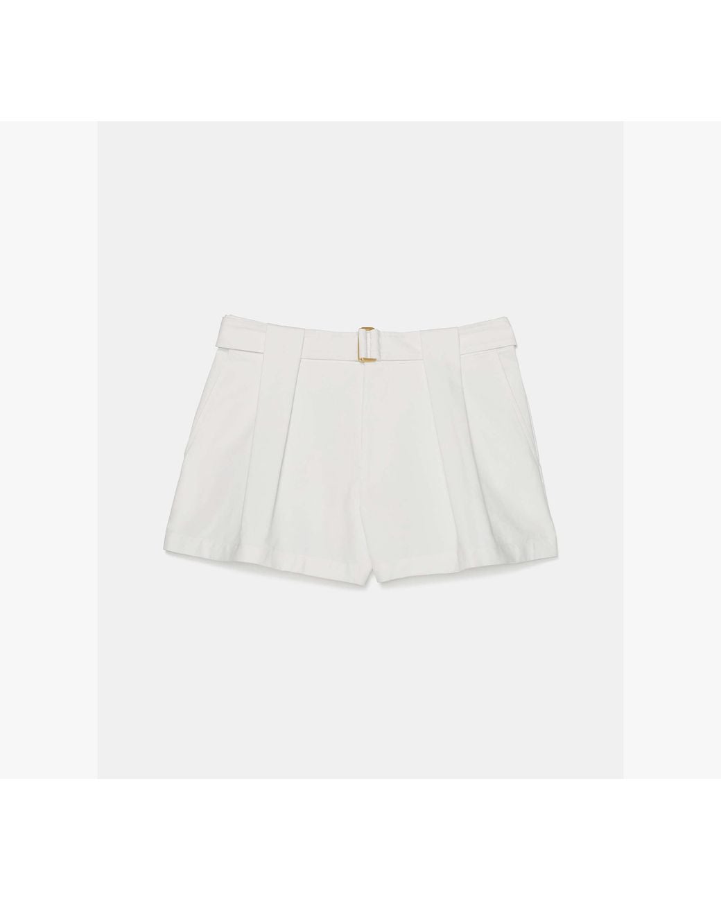Kate Spade White Belted Pleated Shorts