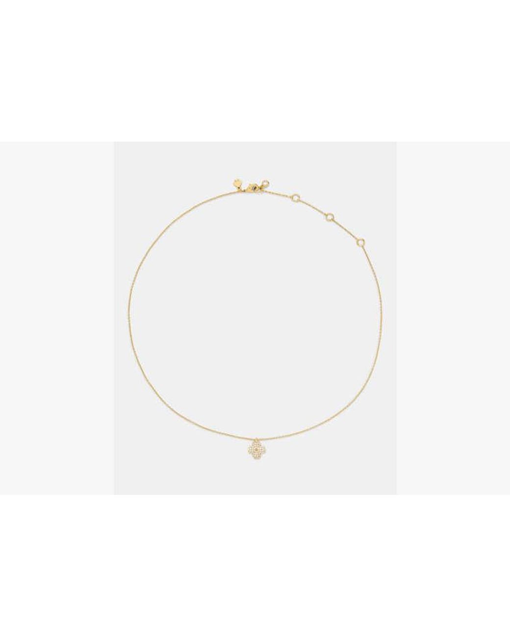 Kate Spade White Flower Pave Mini Pendant
