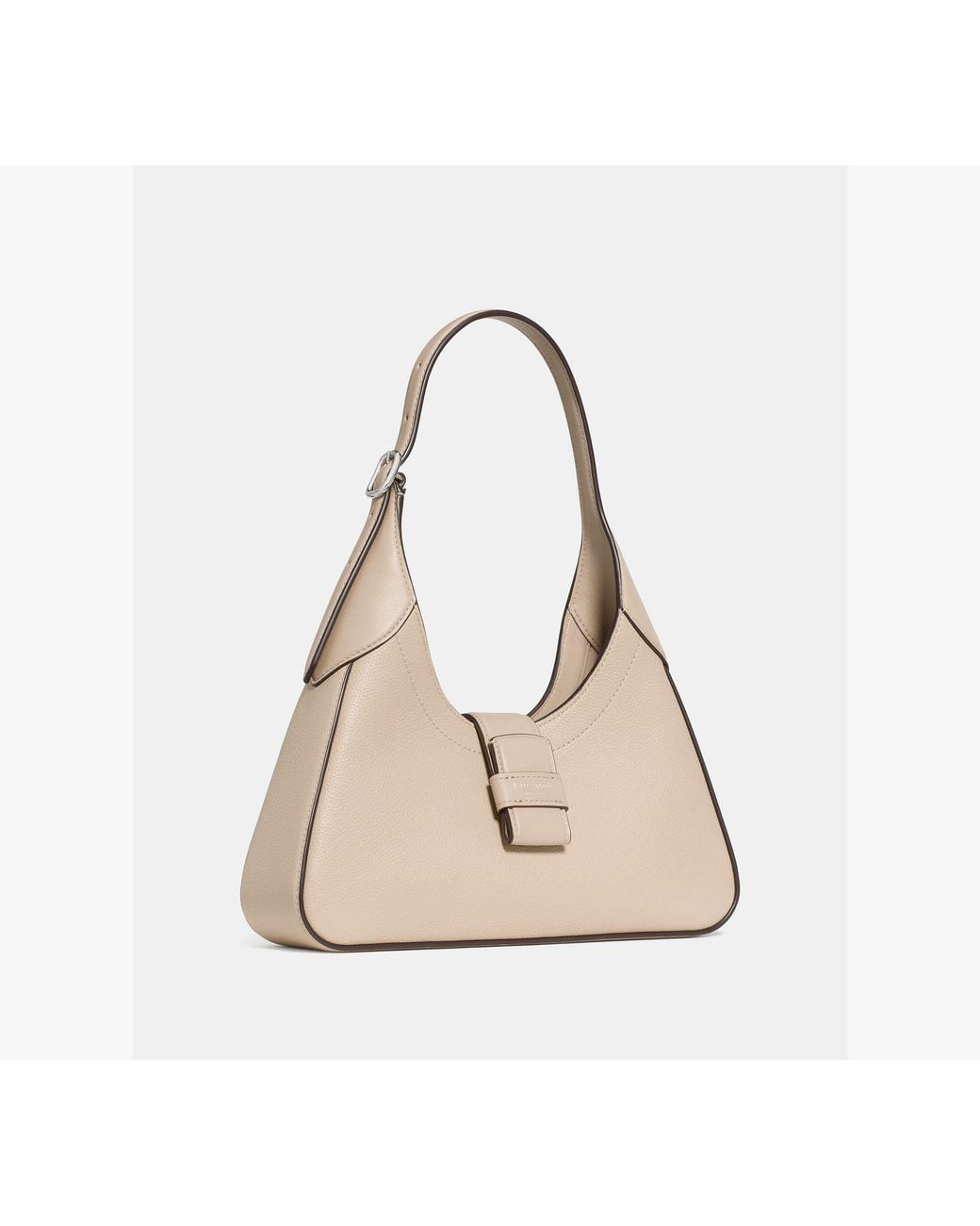 Pebbeld Kate Spade Nouveau Pebbled Leather Shoulder Bag in Natural | Lyst