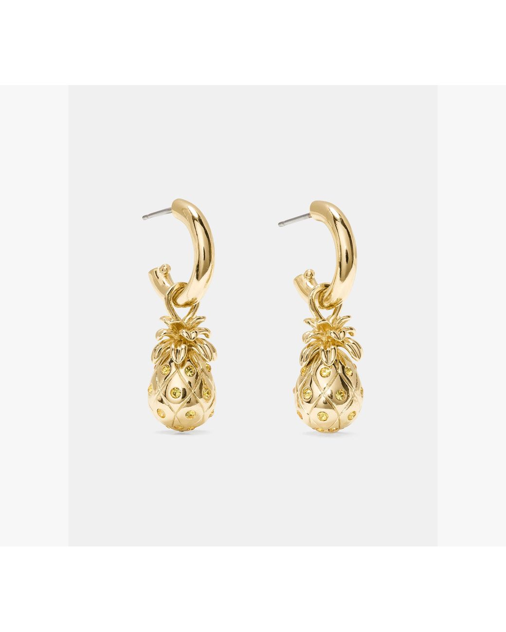 Kate Spade Metallic Kate Spade Pineapple Drop Earrings