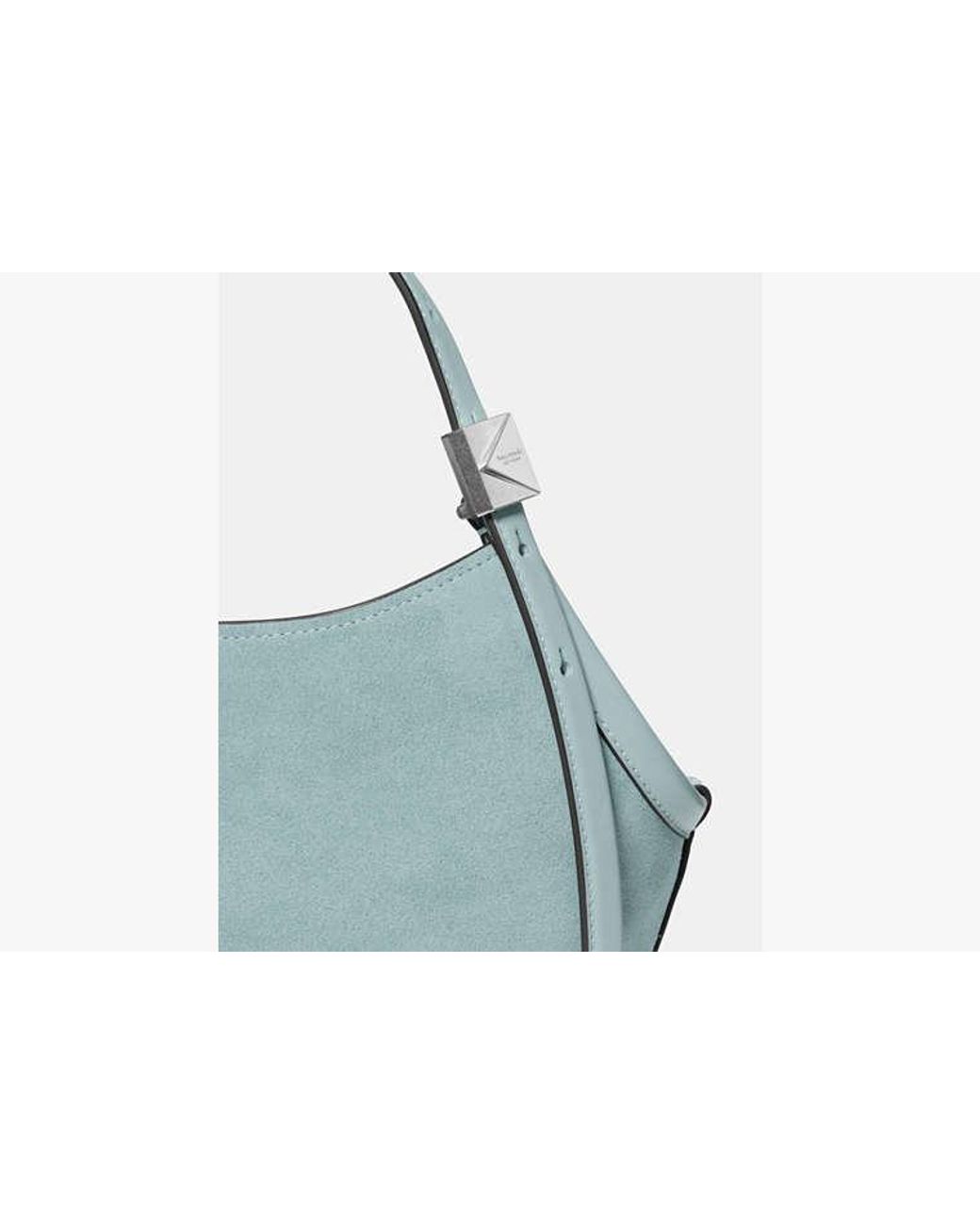 Kate Spade Blue Deco Suede Small Tulip Tote Bag