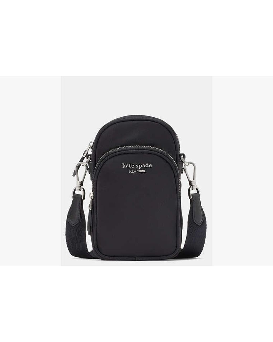 Kate Spade Black Kate Spade Sam Ksnyl Nylon North South Phone Crossbody Bag