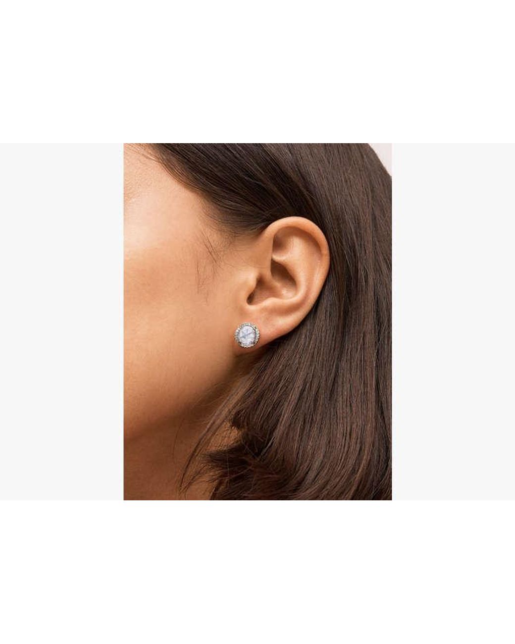 Kate Spade Pink Kate Spade That Sparkle Pavé Round Large Stud Earring