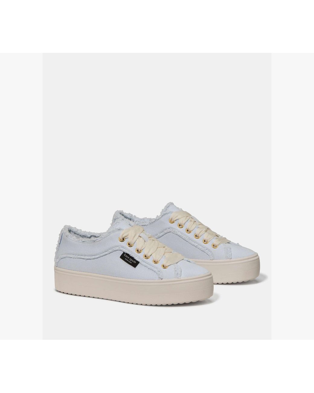 Kate Spade White Sam Icon Platform Sneaker