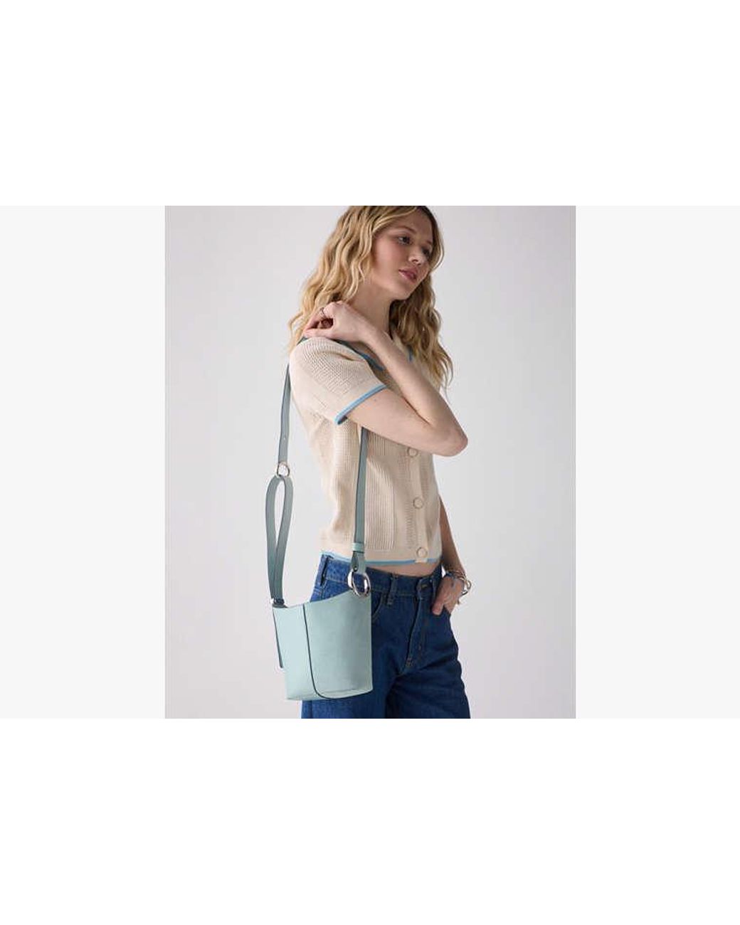 Kate Spade Blue Halo Mini Bucket Bag