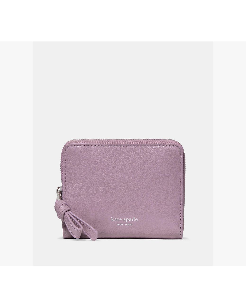Kate Spade Purple Loop Leather Small Zip Around Wallet