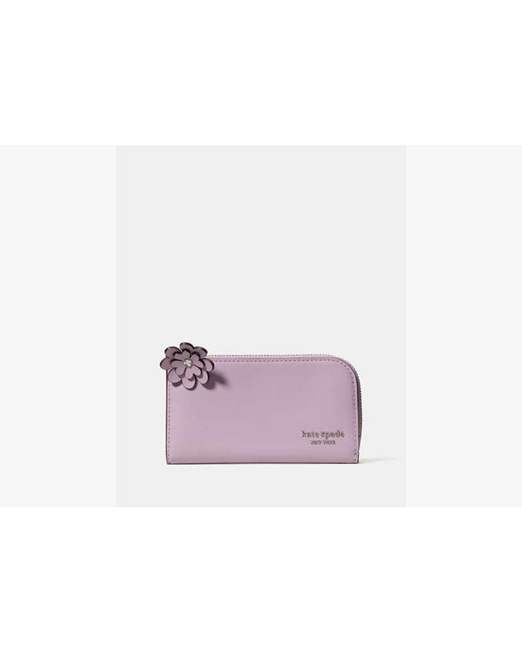 Kate Spade Purple Devin Smooth Small Bifold Wallet