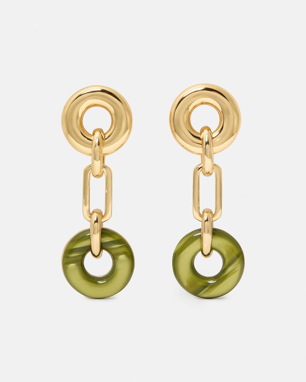 Kate Spade White Interlock Linear Earrings