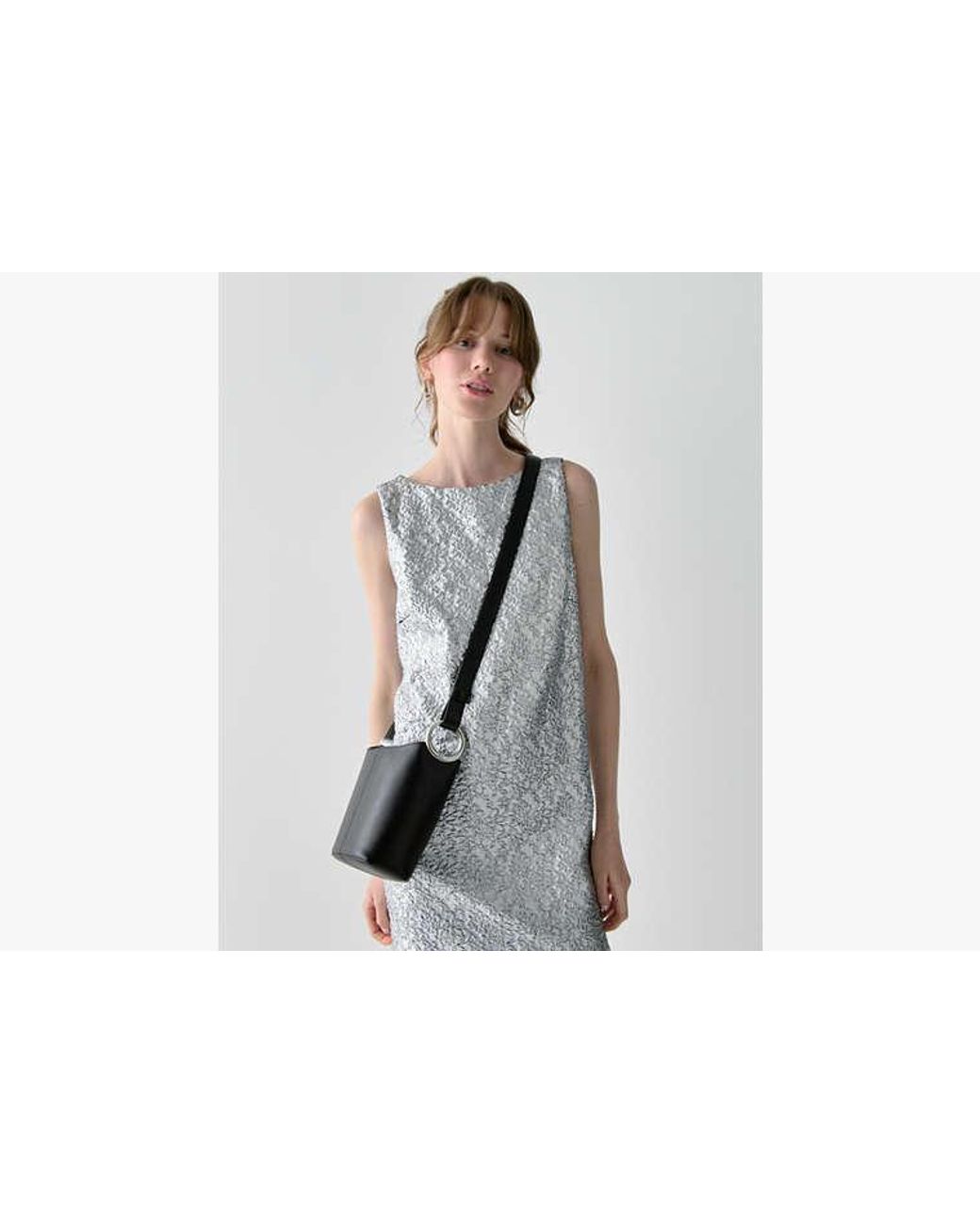 Kate Spade Black Kate Spade Halo Mini Leather Bucket Bag