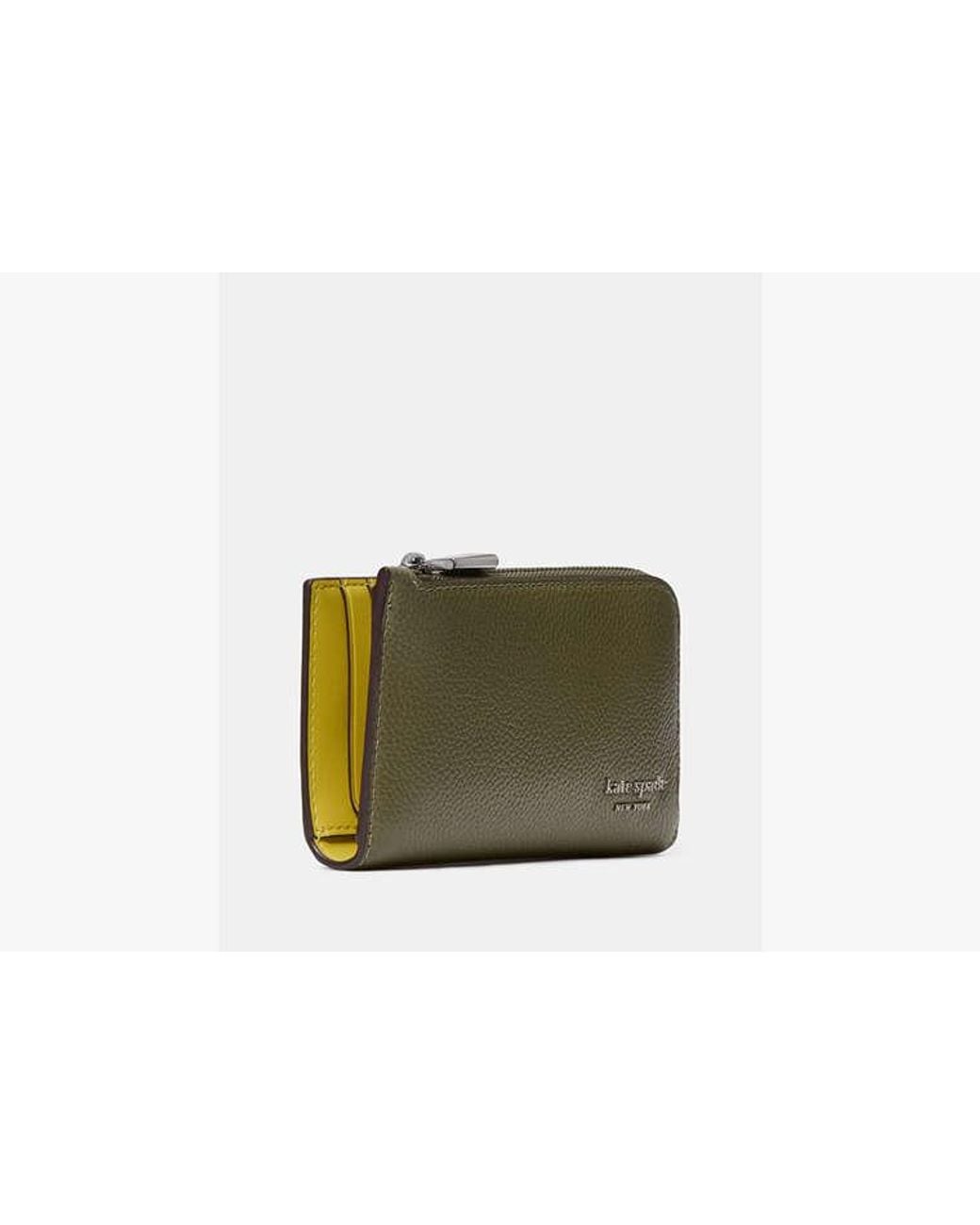 Kate Spade Green Devin Small Slim Bifold Wallet