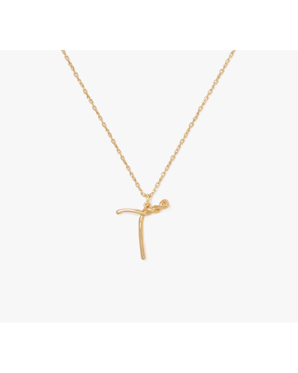 Kate Spade White Initial Script T Pendant