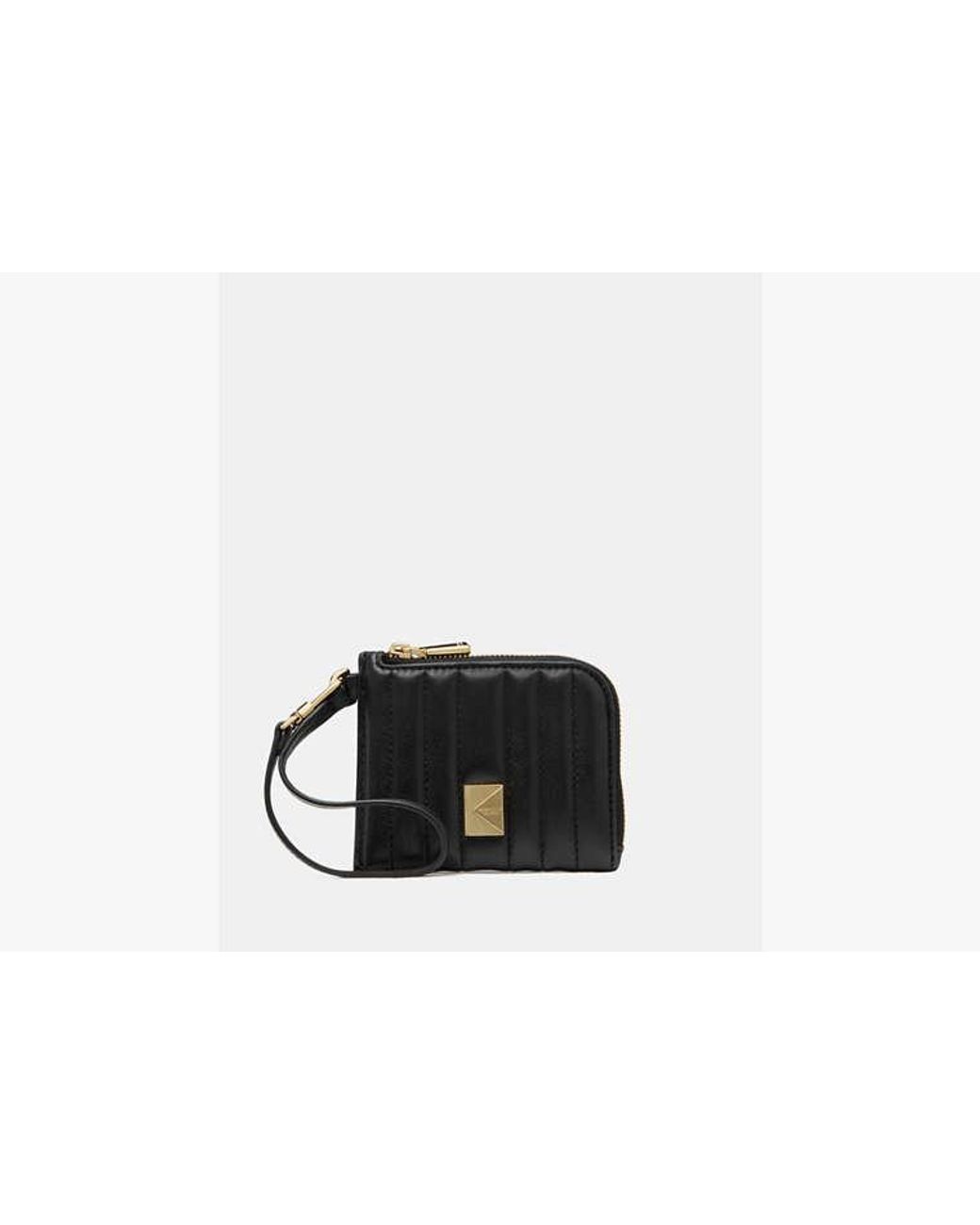 Kate Spade Black Kate Spade Deco Quilted Card Case Wristlet