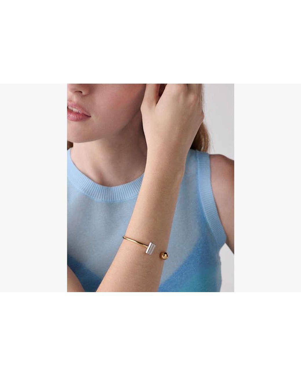 Kate Spade White Kate Spade Geo Pop Flex Cuff Bracelet