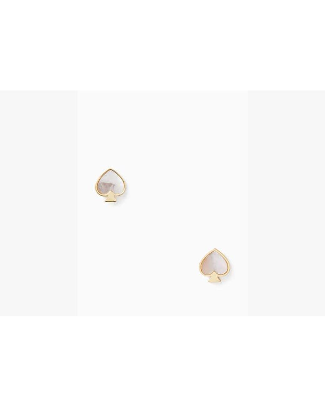 Kate Spade White Kate Spade Signature Spade Stud Earring