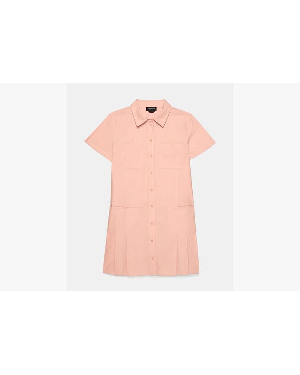 Kate Spade Pink Kate Spade Pleated Utility Shirtdress