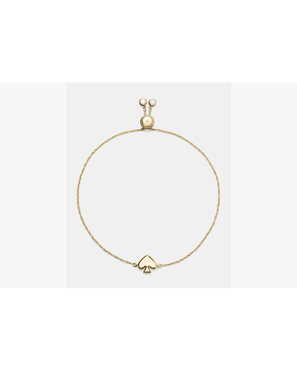 Kate Spade White Kate Spade Everyday Spade Metal Slider Bracelet