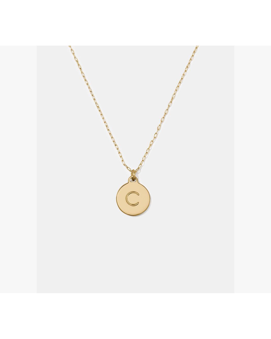 Kate Spade White Initial C Mini Pendant