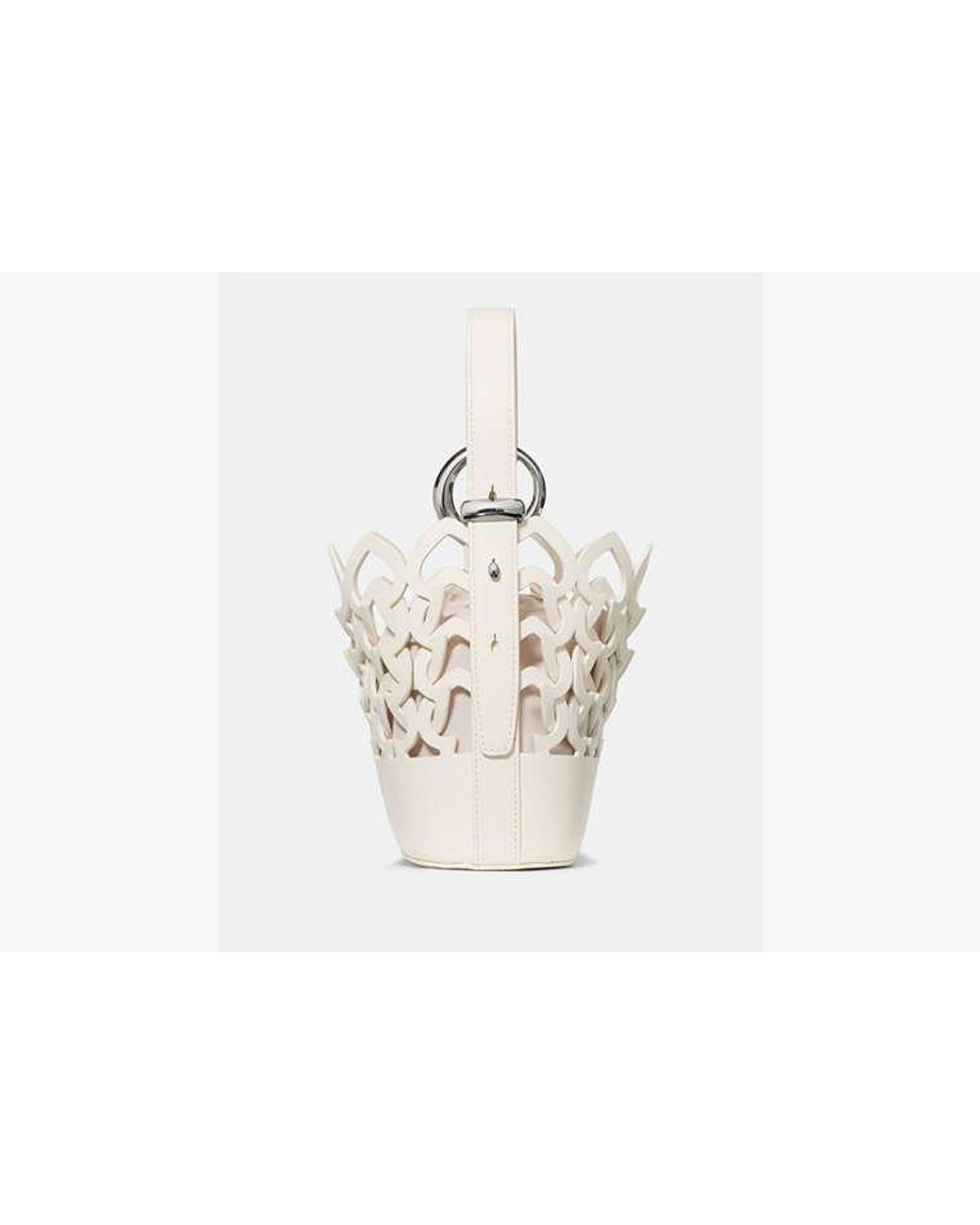 Kate Spade White Halo Woven Mini Bucket Bag