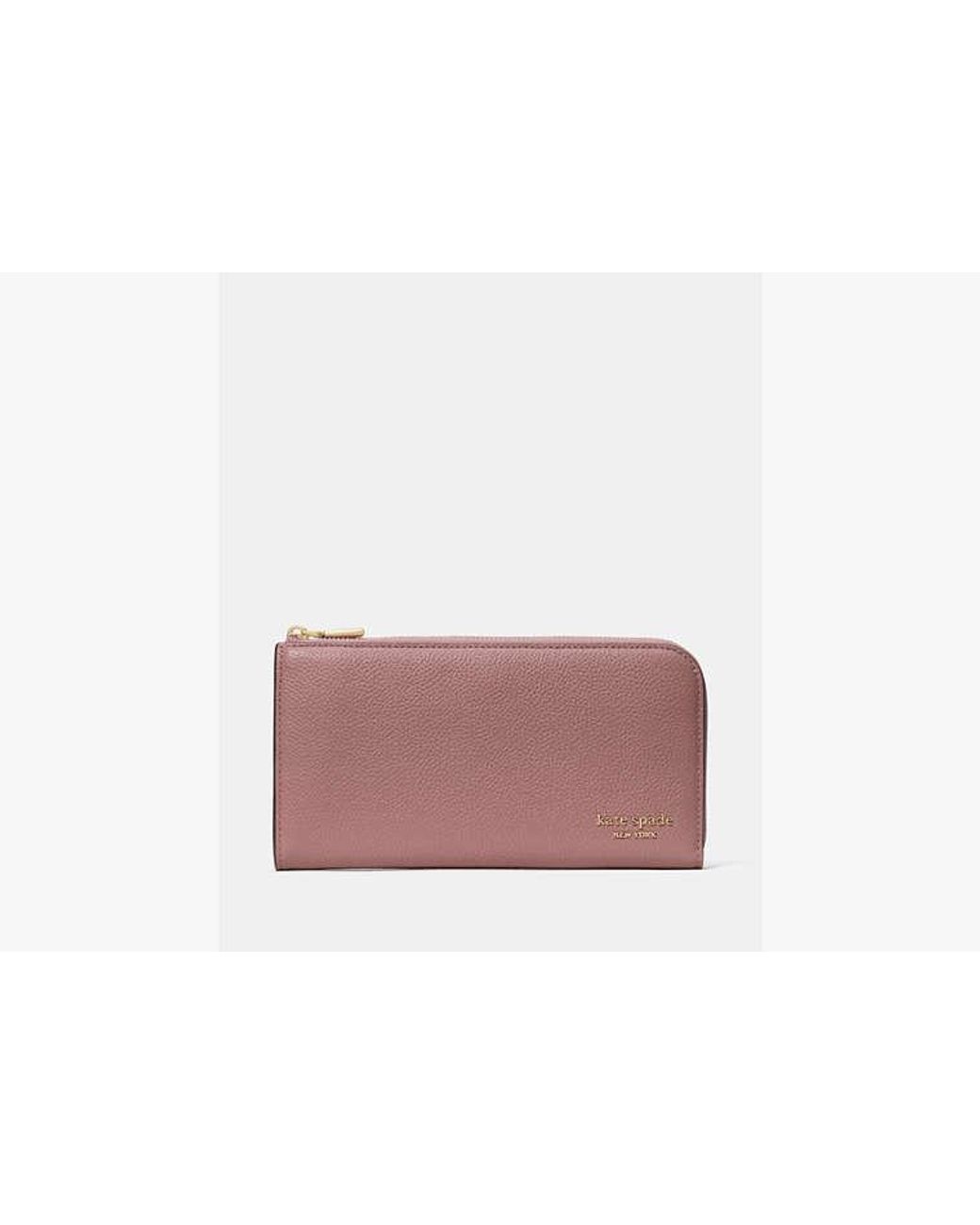 Kate Spade Purple Devin Pebble Zip Around Continental Wallet