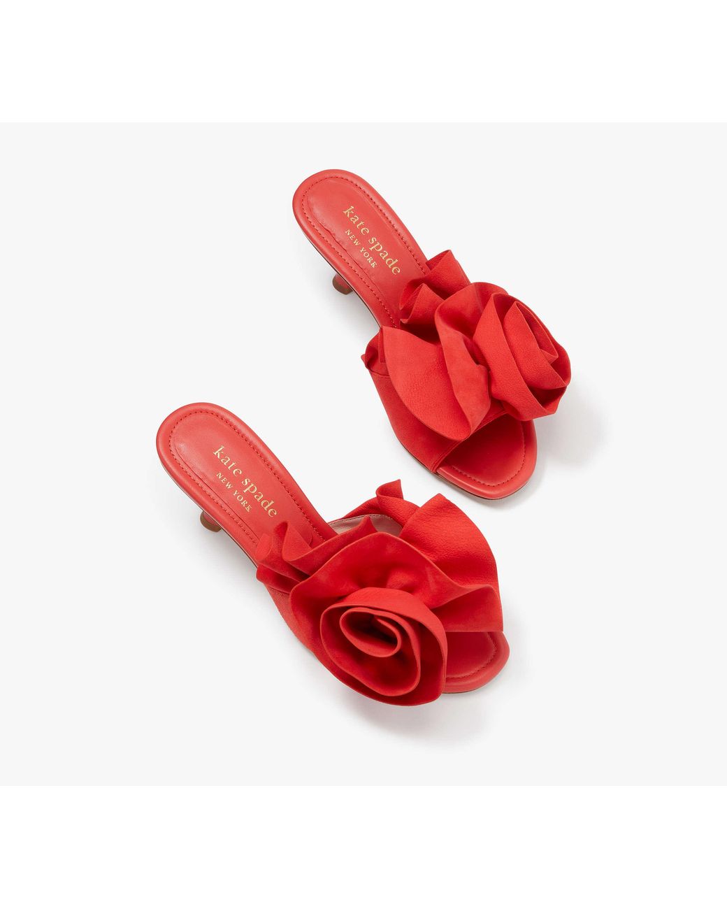 Kate Spade Red Flourish Heeled Sandal