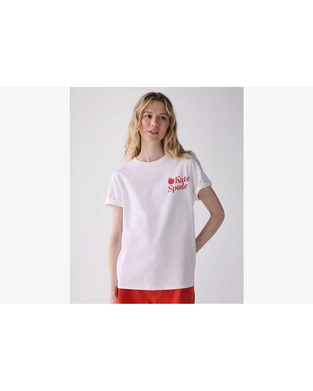 Kate Spade White Nyc Apple Tee