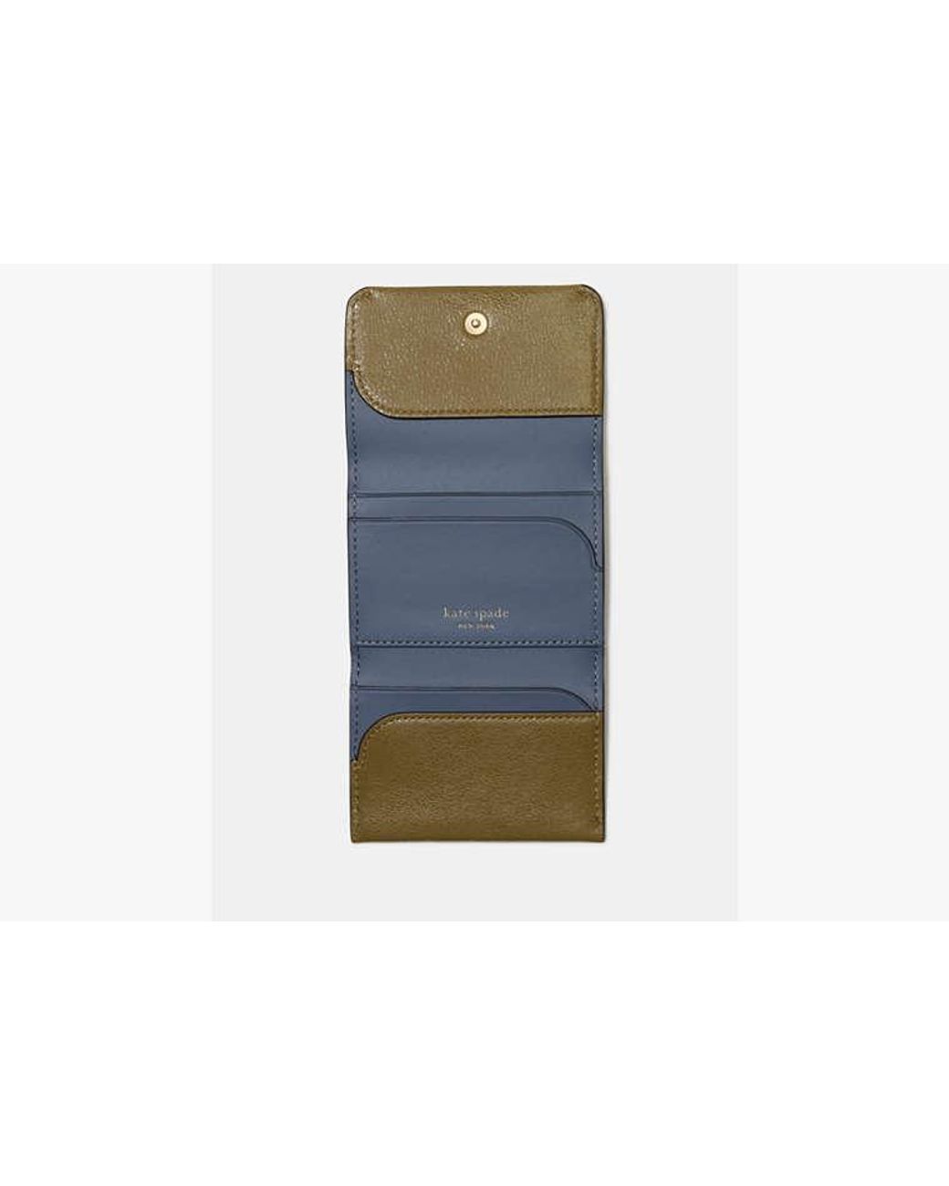 Kate Spade Natural Kate Spade Halo Glazed Card Case Trifold Wallet