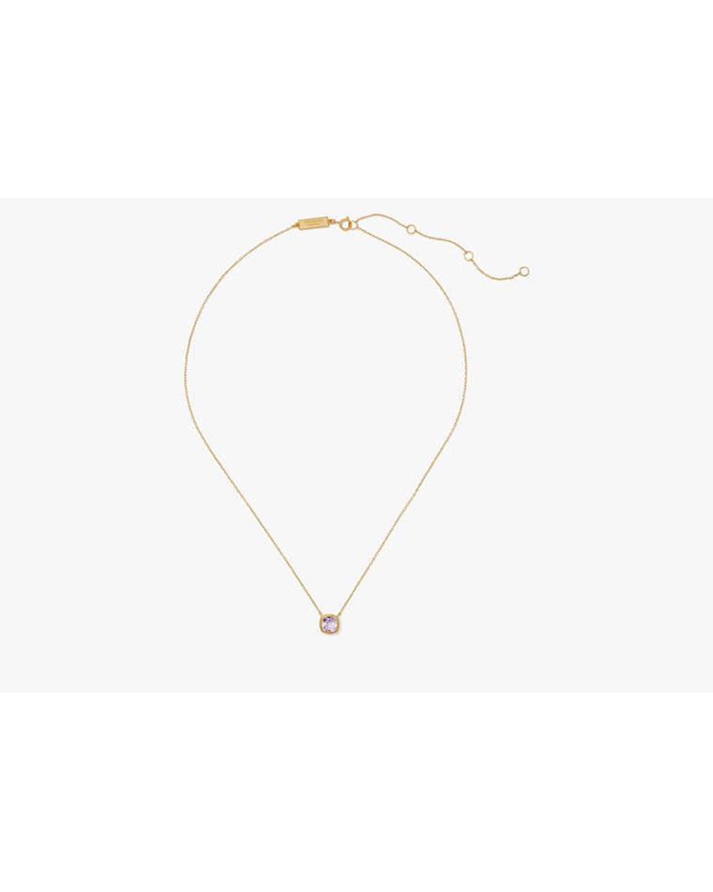 Kate Spade White Kate Spade Fine Time To Shine Gem Pendant