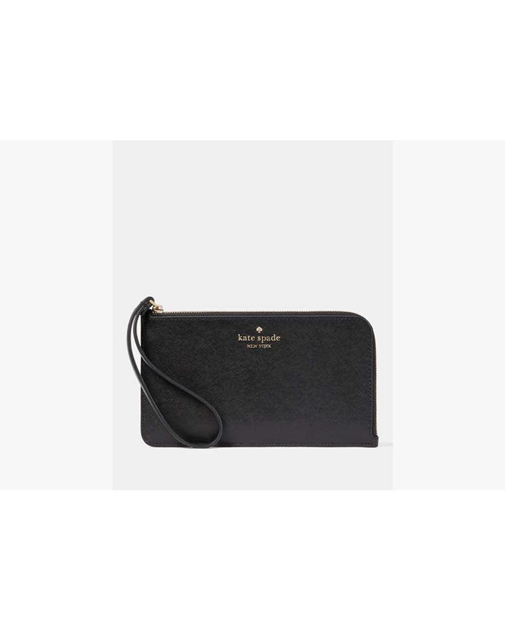 Kate Spade Black Lucy Medium L-Zip Wristlet