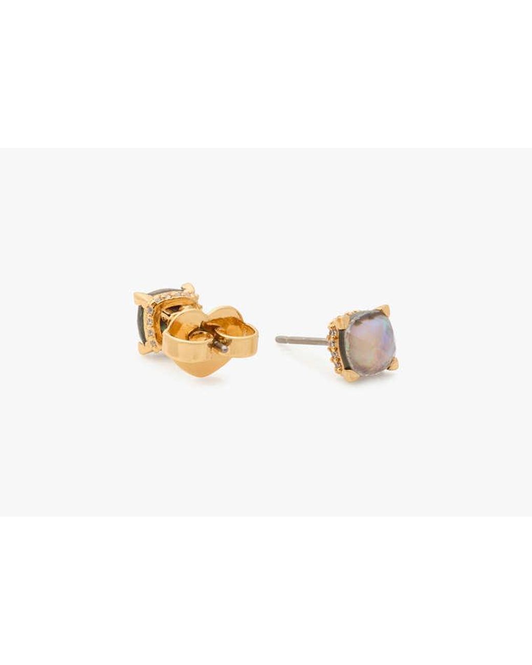 Kate Spade White Kate Spade Little Luxuries 6Mm Square Studs