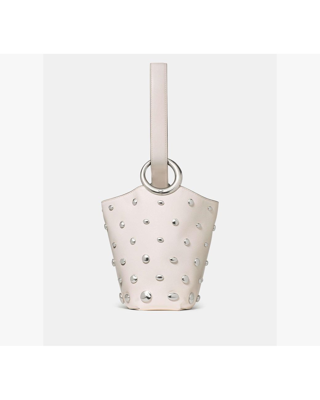 Kate Spade White Halo Studded Mini Bucket Bag