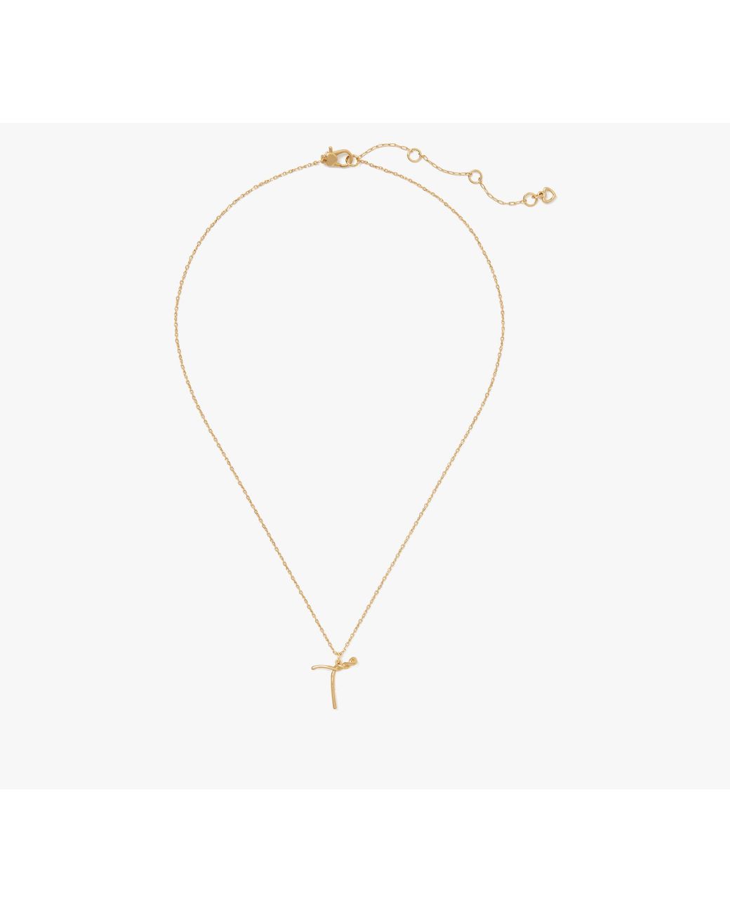 Kate Spade White Initial Script T Pendant