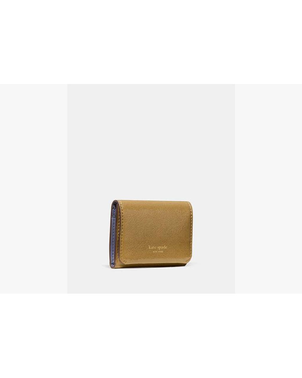Kate Spade Natural Kate Spade Halo Glazed Card Case Trifold Wallet
