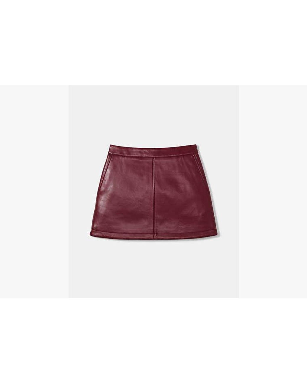 Kate Spade Red Kate Spade Faux Nappa Mini Skirt