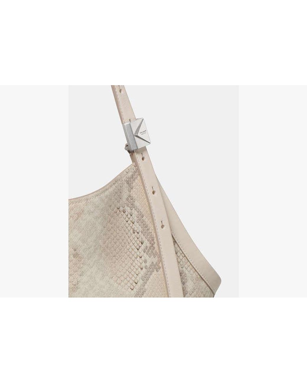 Kate Spade Natural Deco Snake Embossed Tulip Tote Bag