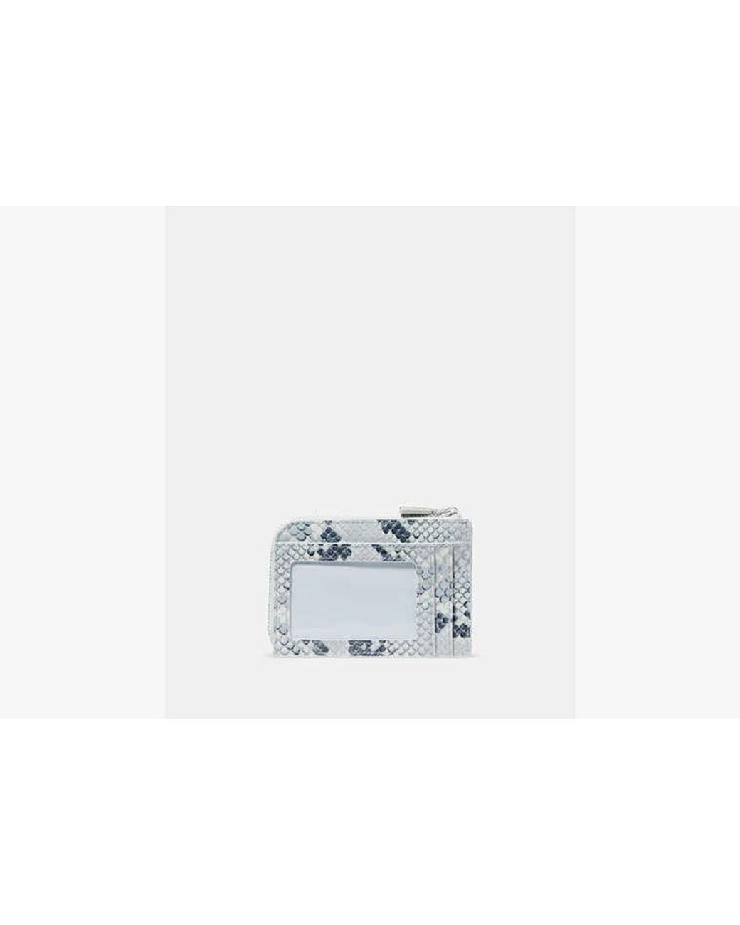 Kate Spade White Snake Embossed Mini Zip Card Case