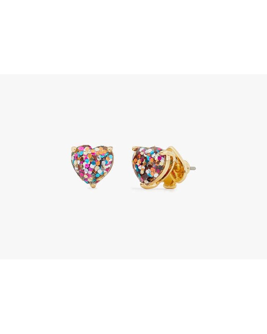 Kate Spade White My Love Heart Studs
