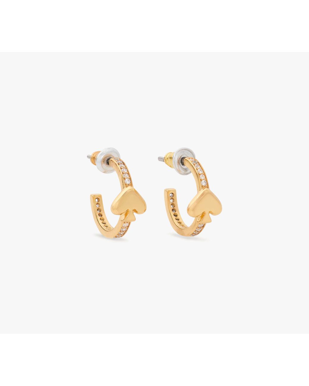 Kate Spade Metallic Kate Spade Everyday Spade Stone Pave Huggies Earring