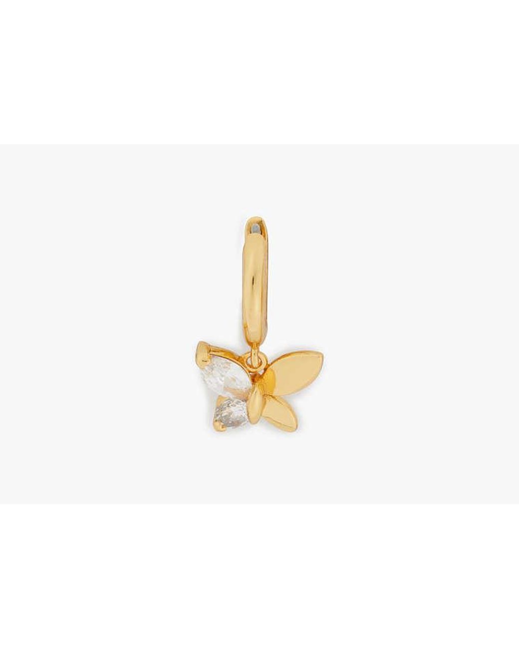 Kate Spade Metallic Kate Spade Social Butterfly Huggies Earring