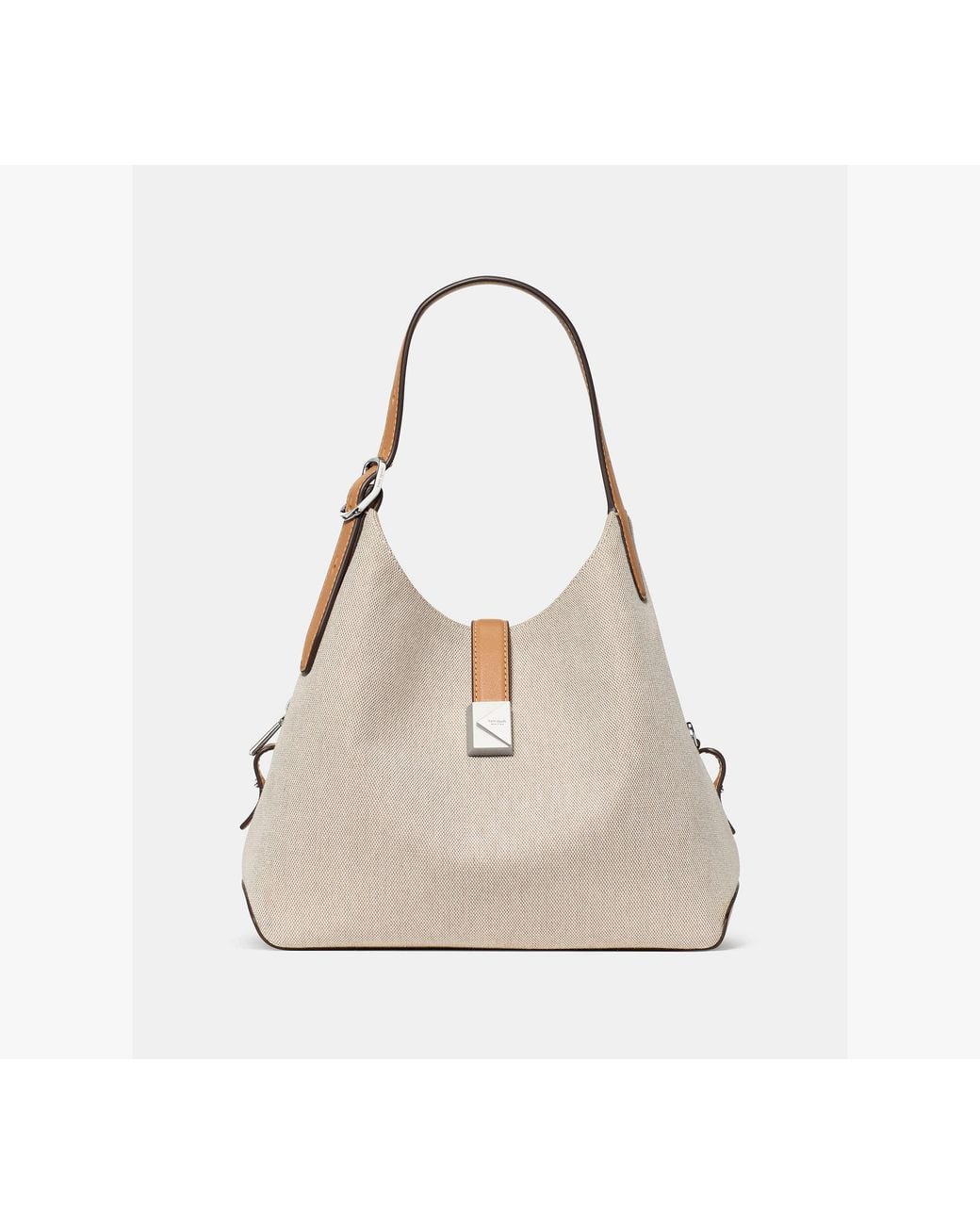 Kate Spade Natural Deco Canvas Crossbody Tote Bag