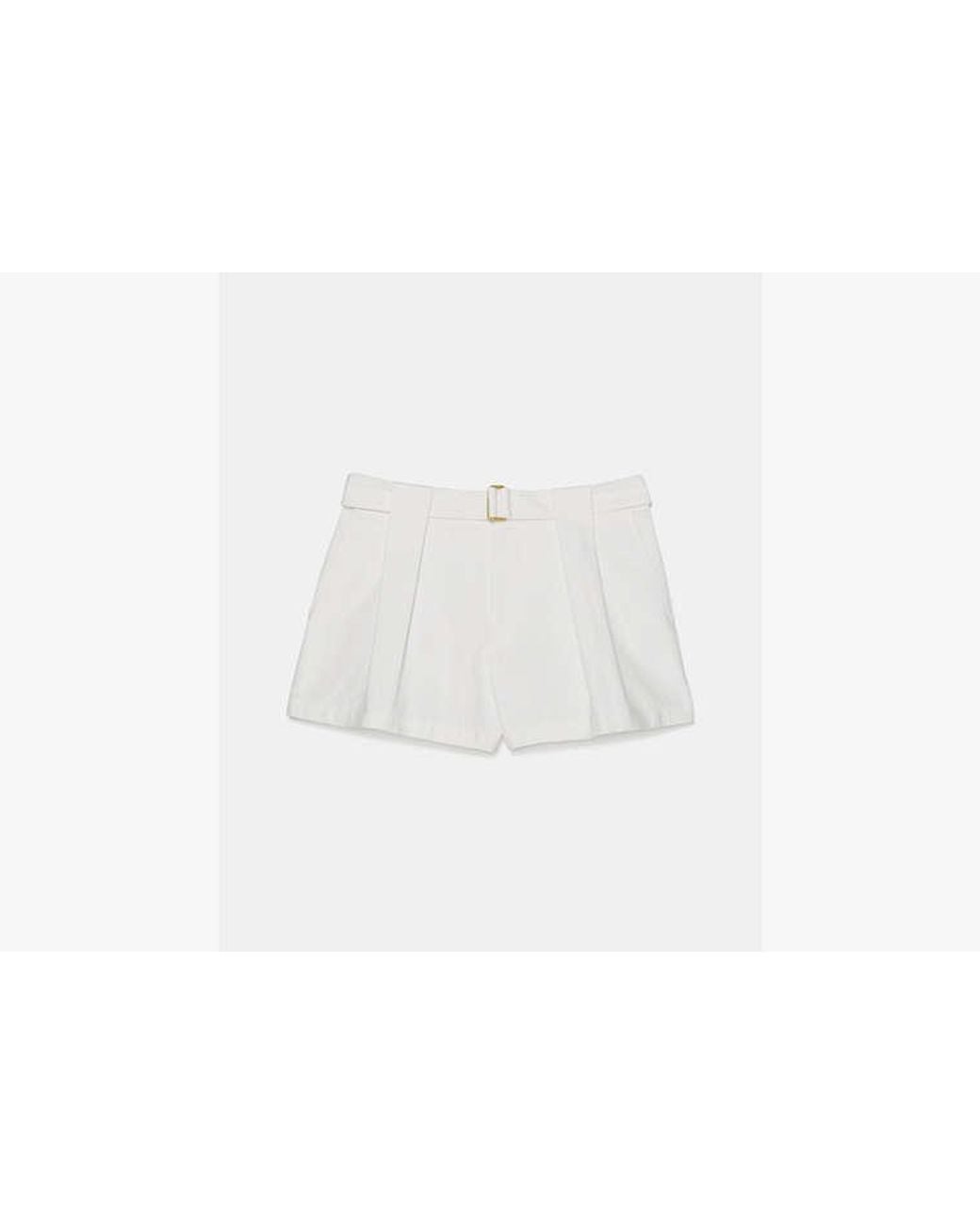 Kate Spade White Belted Pleated Shorts