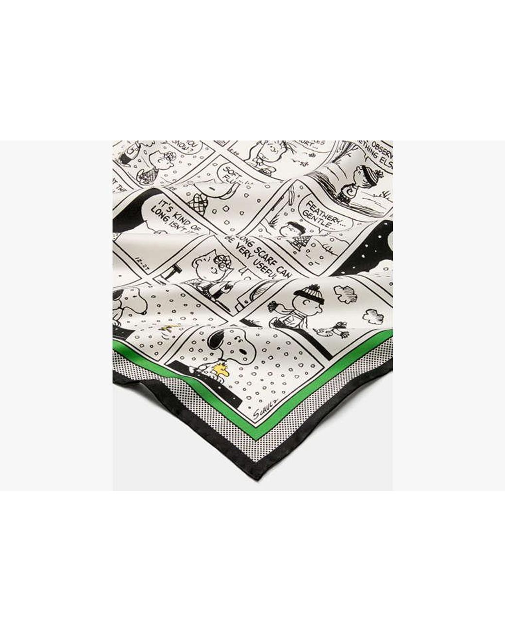 小物 PEANUTS for TheThreeRobbers SQUARE SCARF kate-spade-Multi-Peanuts-Silk-
