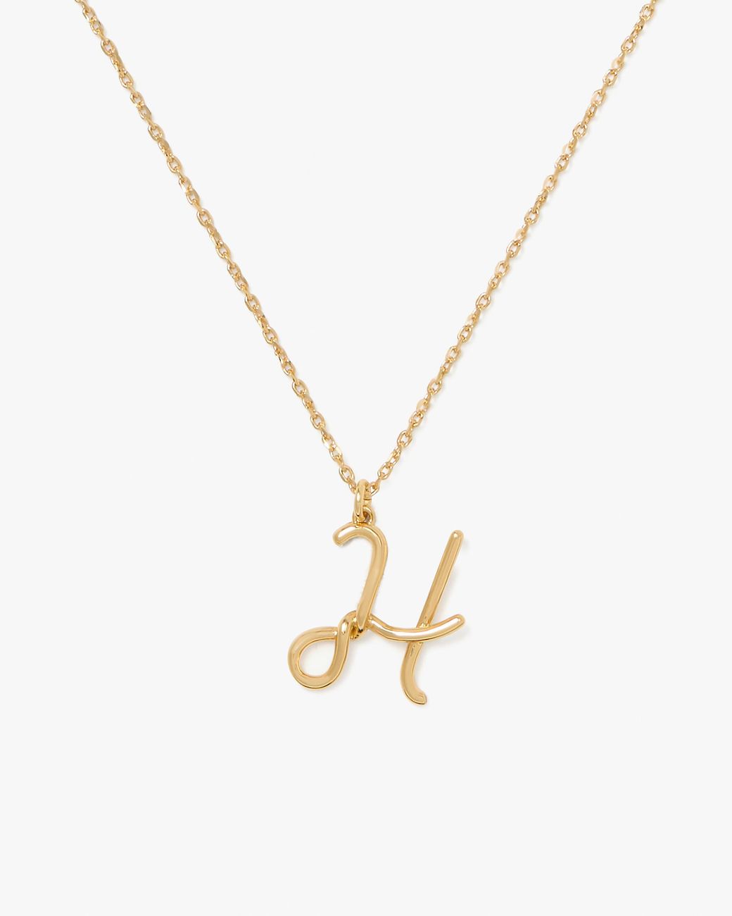 Kate Spade White Initial Script H Pendant