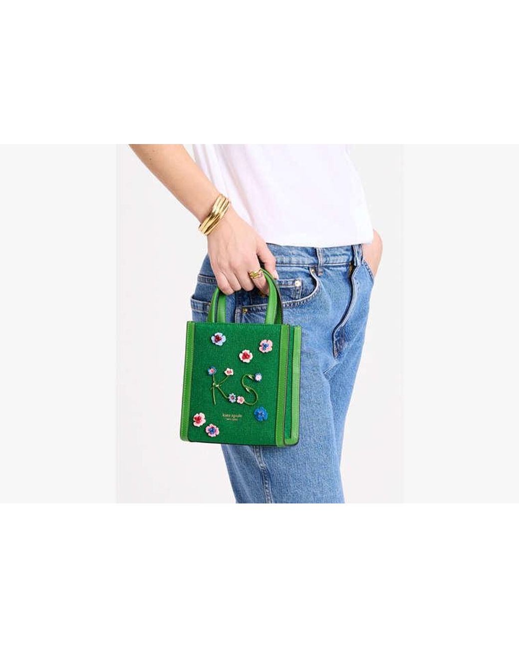 トートバッグ Kate Spade Manhattan Floral Appliqu Chenille Mini Tote KJ906 Manhattan Floral Appliqué Chenille Mini Tote | Kate Spade