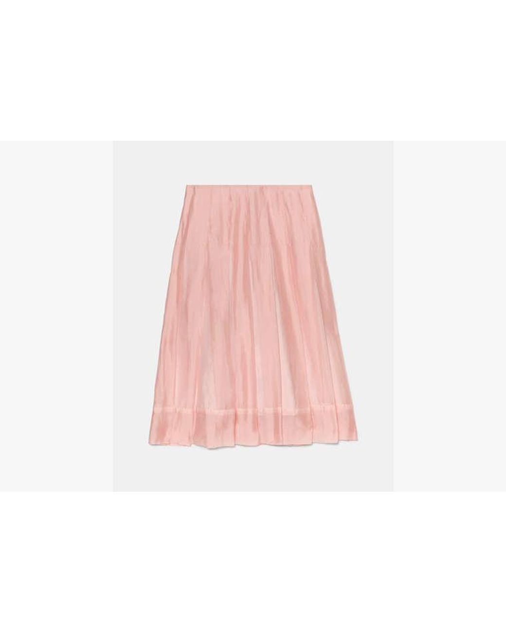 Kate Spade Pink Kate Spade Crinkled Organza Pleated Skirt